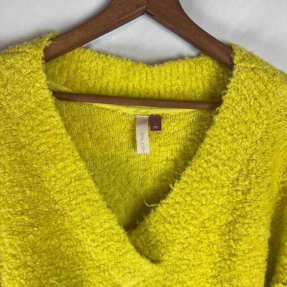 Pilcro by Anthropologie Women's Sherpa Sweater Top Size Large Boho Stretch - Picture 4 of 8